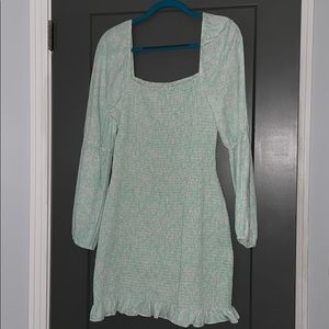 Floral smocked mini dress